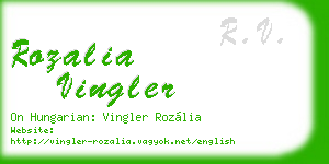 rozalia vingler business card
