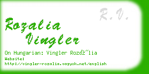 rozalia vingler business card